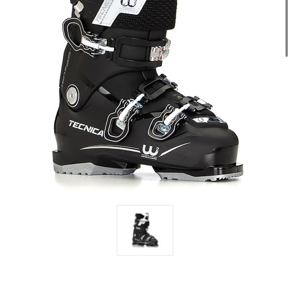 Tecnica Black and Silver Ski Boots